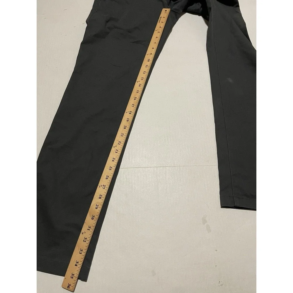 Eddie Bauer Men's 34 X 35 Tall Stretch‎ Chino Pants Straight Flat Front Gray